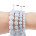 Light blue stone bead bracelets for DIY jewelry in 6mm, 8mm, 10mm, and 12mm sizes - 6mm (38cm/Strand approx 65pcs) / Aquamarine Blue