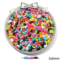 Colorful 3x6mm rectangular resin tube beads for DIY jewelry and bracelet making - Short Square Tube / 3x6mm (5 Pieces/Pack) / Random Mixed Colors
