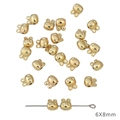 Gouden konijn CCB kralen 6x8mm voor DIY sieraden maken en armbanden van kunststof - Konijn / 6x8mm (30 stuks/verpakking) / KC Goud
