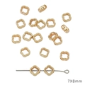 7x8mm gouden holle klaver CCB kralen voor DIY sieraden maken en kettingen knutselen - Hol klavertje vier / 7x8mm (40 stuks/verpakking) / KC Goud