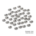 7mm antique silver sunflower spacer beads for DIY jewelry making necklaces and bracelets - Sunflower Shaped Style / 50 Pieces/Pack (7mm/Hole 2mm) / Antique Silver