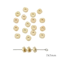 DIY sieradenkralen in goudkleurige afwerking, 7x7mm maat voor handgemaakte armbanden - Gefacetteerde Driehoek / 7x7mm (30 stuks/verpakking) / KC Goud