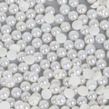 Rainbow AB coated white half round faux pearl flatback beads for DIY jewelry making - 3mm (1000 Pieces/Pack) / Beige