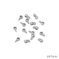 Zilveren 4x7mm CCB-hangers voor DIY-sieraden maken van kettingen en armbanden - Cirkel met Lus / 4x7mm (50 Stuks/Verpakking) / Zilver