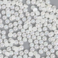 White iridescent semi-round flatback ABS pearl beads for DIY craft accessories - 4mm (1000 Pieces/Pack) / Beige