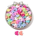 Mix of colorful butterfly acrylic beads in macaron tones for DIY jewelry making - Butterfly (15x12mm) / 50Pcs/Pack / Random Mixed Colors