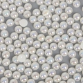 Flatback half round ABS faux pearls with iridescent AB coating for DIY crafts - 6mm (400 Pieces/Pack) / Beige