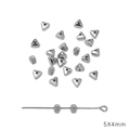 DIY zilveren driehoekige afstandskralen 5x4mm voor het maken van sieraden en hobby - Driehoek / 5x4mm (50 stuks/verpakking) / Zilver
