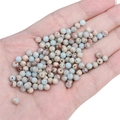 Mix of natural stone round beads for DIY jewelry with unique marble textures in palm - Diameter 4mm, Hole Approx 1mm, 10 Pieces/Pack / Natural Shoushan Stone