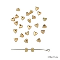 5x4mm gouden driehoek CCB kralen voor DIY sieraden maken en handgemaakte armbanden - Driehoek / 5x4mm (50 stuks/verpakking) / KC Goud