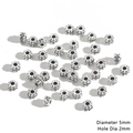DIY jewelry making supplies 5mm antique silver alloy spacer beads with 2mm hole - Rustic Granular Spacer Style (BJI1047-2) / 50 Pieces/Pack (5mm/Hole 2mm) / Antique Silver
