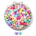 Colorful star-shaped acrylic beads in macaron shades for DIY jewelry handmade crafts - Chubby Star (11x10mm)