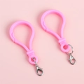 Pink acrylic bulb keychain with lobster clasp diy handmade craft accessories set of 10 - 24x47mm / Pink