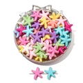 Colorful star shaped acrylic spacer beads for DIY bracelet and jewelry making - Sea Star (20x19mm)