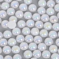 Mezze perle bianche iridescenti con riflessi arcobaleno per creazioni di gioielli DIY - 10mm (150 Pezzi/Confezione) / Bianco