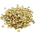 Shiny gold round sequins with center hole for DIY sewing and jewelry making - 6mm (20g/Pack) / Light gold