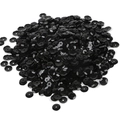 Glossy black round sequins with center hole for DIY crafts and garment accessories - 6mm (20g/Pack) / Black