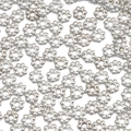 Cuentas de metal plateado en forma de flor para creación de joyas y accesorios DIY - Espaciador en Forma de Flor / 30 Piezas/Paquete (6mm) / Plateado
