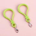 Neon green light bulb shaped acrylic keychain with silver lobster clasp 2-piece set - Grass Green