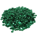Paillettes rotonde verde smeraldo metallizzato con foro centrale per ricamo fai da te - verde scuro