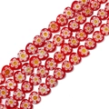 8mm rote Millefiori Glasperlen in Herzform mit Blumenmuster für DIY-Schmuck - 8mm (10 Stück/Packung) / Rot