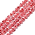 Flache 8mm rosa Millefiori Herzperlen aus Glas für DIY Schmuck und Armbänder - 8mm (10 Stück/Packung) / Hellrot