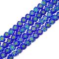 8mm blue heart-shaped millefiori glass beads for DIY jewelry making and bracelets - Blue