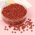 Perles de rocaille en verre marron rouge métallisé pour bijoux dans leur boîte - Rouge Orangé Argenté