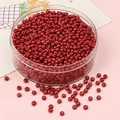 Perles de rocaille rouges 2mm effet nacré pour bijoux DIY dans un récipient plastique - Rouge Vif Argent