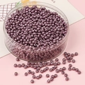 Perles de rocaille violettes métallisées pour bijoux DIY en boîte de rangement - Argent Violet Clair