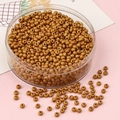 Perles de rocaille en verre doré mat pour bijoux DIY dans une boîte de rangement - Or Foncé Mat