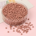 Perles en verre métallisé or rose en pot pour la création de bijoux DIY faits main - Or Rose Mat