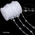 Catena di perle sfaccettate in acrilico trasparente 12mm 8mm 4mm per fai da te - Sfera sfaccettata / 12mm/8mm/4mm (Confezione da 15m) / Trasparente