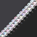Strang mit irisierenden Glasperlen mit AB-Beschichtung für handgefertigten Schmuck - Beschichtetes Weiß (38CM) / 8mm (ca. 48 Stk.)
