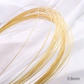 Golden 14K gold filled 0.6mm wire for DIY jewelry making and handmade beading projects - 1 Meter/Pack / Electroplated 14K Gold Plated 0.6mm