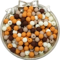Matte Acryl-Rundperlen in warmen Erdtönen für DIY-Schmuckherstellung und Basteln - 8mm 30 Stück/Packung / Kaffeefarben