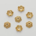 Calottes de perles fleurs évidées en or 18K pour création de bracelets et colliers - 6mm / 1# Style-Or