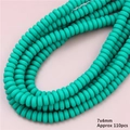 Perline distanziatrici in argilla polimerica verde menta 7x4mm per gioielli fai-da-te e collane - Verde Pavone