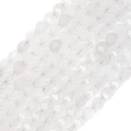 Faceted translucent white crystal beads for DIY jewelry making and handmade necklaces - 6mm / Faceted White Agate