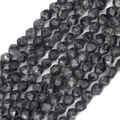 Faceted dark grey labradorite natural stone beads for DIY jewelry making and crafts - Faceted Labradorite
