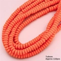 Perline a disco in argilla polimerica arancione 7x4mm per gioielli fai-da-te 110 pezzi - Arancione