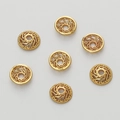 Perles d'espacement ajourées en or 18K pour bracelets DIY et création de bijoux - 6mm / 13# Style-Or