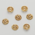 7Pcs coupelles ajourées en or 18K pour la création de bijoux et bracelets DIY - 6mm / 14# Style-Or