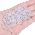 Translucent milky white glass round beads for DIY bracelet jewelry making - Transparent Opal Round Bead / 8mm (20 Pieces/Pack) / White