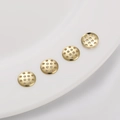 Disques maillés ronds en cuivre plaqué or 14K pour boucles d'oreilles DIY - Disque à Maille Incurvé 9.5mm