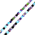 Millefiori glass beads variant featuring colorful daisy patterns for jewelry making - Round Style (Medium) / 63 Pieces/Pack (Approx. 39cm)