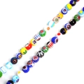 Colorful Millefiori round glass beads for handmade DIY necklaces and jewelry making - Round Style (8mm) / 48 Pieces/Pack (Approx. 39cm)