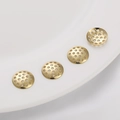 Accessoires de dôme doré creux pour la création de broches et boucles d'oreilles - Disque à Maille Incurvé 12mm