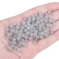 Perline in vetro grigio chiaro traslucido di forma piatta e tonda per gioielli fai-da-te - Perlina Barile Gelatina Trasparente / 6x4mm (20 Pezzi/Confezione) / Grigio