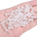 Perline di vetro bianco traslucido a forma di clessidra per gioielli fai-da-te - Perlina di Bambù Gelatina Trasparente / 6x12mm (20 Pezzi/Confezione) / Bianco